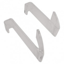 Lot de 2 patères transparentes pour sèche serviettes