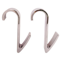 Lot de 2 patères chromées pour sèche serviettes