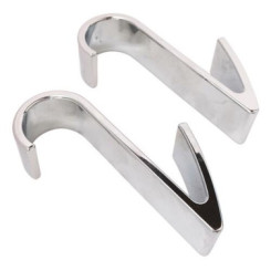Lot de 2 patères chromées pour sèche serviettes