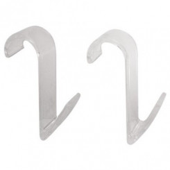 Lot de 2 patères transparentes pour sèche serviettes