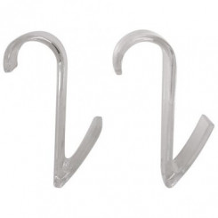 Lot de 2 patères transparentes pour sèche serviettes