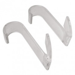 Lot de 2 patères transparentes pour sèche serviettes