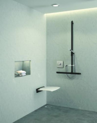 Barre de maintien douche en T Be-Line anthracite - DELABIE