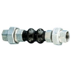 COMPENSATEUR DE DILATATION DOUBLE SOUFFLET A RACCORD UNION FONTE DN40