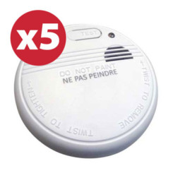 PACK 5 DETECTEURS DE FUMEE
