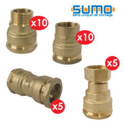 PACK DE 30 RACCORDS SUMO POUR TUBE PE