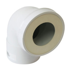 PIPE COURTE PLASTIQUE AVEC JOINT A LEVRE – Ø93MM