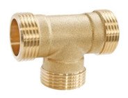 Poche de 2 tés laiton égaux triple mâle 20/27