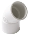 Coude PVC blanc 45° double femelle ø32 - NICOLL
