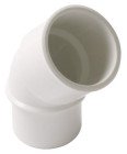 Coude PVC blanc 45° mâle femelle ø32 - NICOLL
