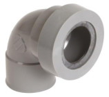 Coude PVC 87.30° double femelle ø40 avec joint - NICOLL