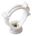 Collier monobloc plastique blanc pour tuyau d'évacuation ø40