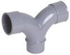 Double coude PVC 87°30 grand rayon mâle femelle ø40 - NICOLL