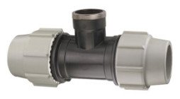 Té à compression femelle au centre 33/42 PE ø32 - PLASSON