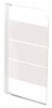 Pare-baignoire 1 volet 140x80cm 3 bandes blanches - ELMER