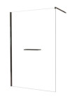 Paroi de douche fixe profilé noir VERSUS 140cm
