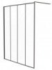 Paroi de douche fixe profilé noir verrière 140cm