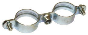 Collier double acier nickelé ø18