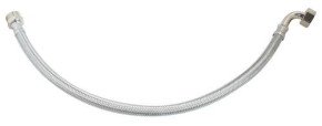 Flexible sanitaire 1 raccord mâle 15/21 - 1 coude écrou tournant femelle 20/27 - Longueur 1000mm DN8