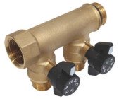 Collecteur 2 départs auto-échanche et auto-aligné avec minis vannes
