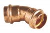 Coude 45° cuivre GAZ double femelle ø16