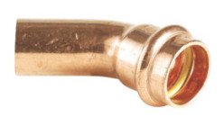 Coude 45° cuivre GAZ mâle femelle ø22