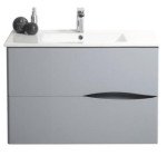 Meuble VELOURS à suspendre 90cm gris