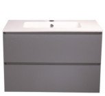 Meuble PANADURA à suspendre 80 cm gris mat
