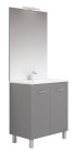 Meuble NEW YORK sur pieds 70cm gris mat
