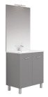 Meuble NEW YORK sur pieds 80cm gris mat