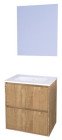 Meuble ODESSA à suspendre 2 tiroirs 60cm bois miroir suspendu