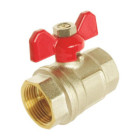 Vanne à sphère double femelle 15/21 à manette papillon