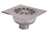 Siphon de sol tout inox - plateau carre 100 - valentin