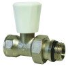Robinet de radiateur simple réglage droit 12/17 nickelé