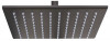 Pomme de tête carrée extra-plate 300x300mm noir mat