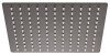 Pomme de tête carrée 250x250mm noir mat
