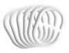 Lot de 12 mousquetons plastique blanc
