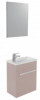 Meuble lave-mains de face taupe cuzco - BATHROOM THERAPY