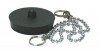Bouchon PVC noir avec chaînette anneau ø40/45