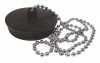 Bouchon PVC noir avec chaînette 