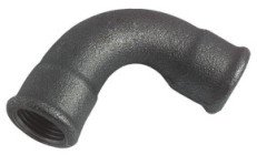 Coude grand rayon 90° FF33/42 fonte noire N°2