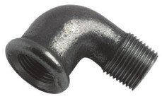 Coude petit rayon 90° MF40/49 fonte noire N°92