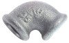 Coude égal fonte galvanisée petit rayon 90° double femelle N° 90