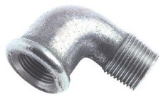 Coude petit rayon 90° MF26/34 fonte galvanisée N°92