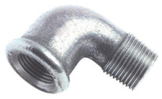 Coude petit rayon 90° MF33/42 fonte galvanisée N°92