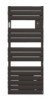 Radiateur sèche-serviettes électrique avec soufflerie Adelis noir 1500W - ATLANTIC