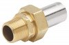 Raccord droit 3 pièces mâle 33/42 à braser sur tube acier 42,4