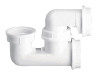 Siphon de baignoire plastique blanc avec bouchon de visite - NICOLL