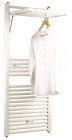 Radiateur sèche-serviettes eau chaude DELTA escamotable 559W tubes droits - DELTACALOR