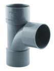 Té pied de biche PVC 87°30 triple femelle ø40